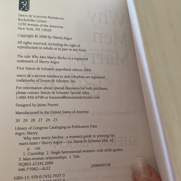 Why Men Marry Bitches 2006 first edition paperback - Picture 3 of 4